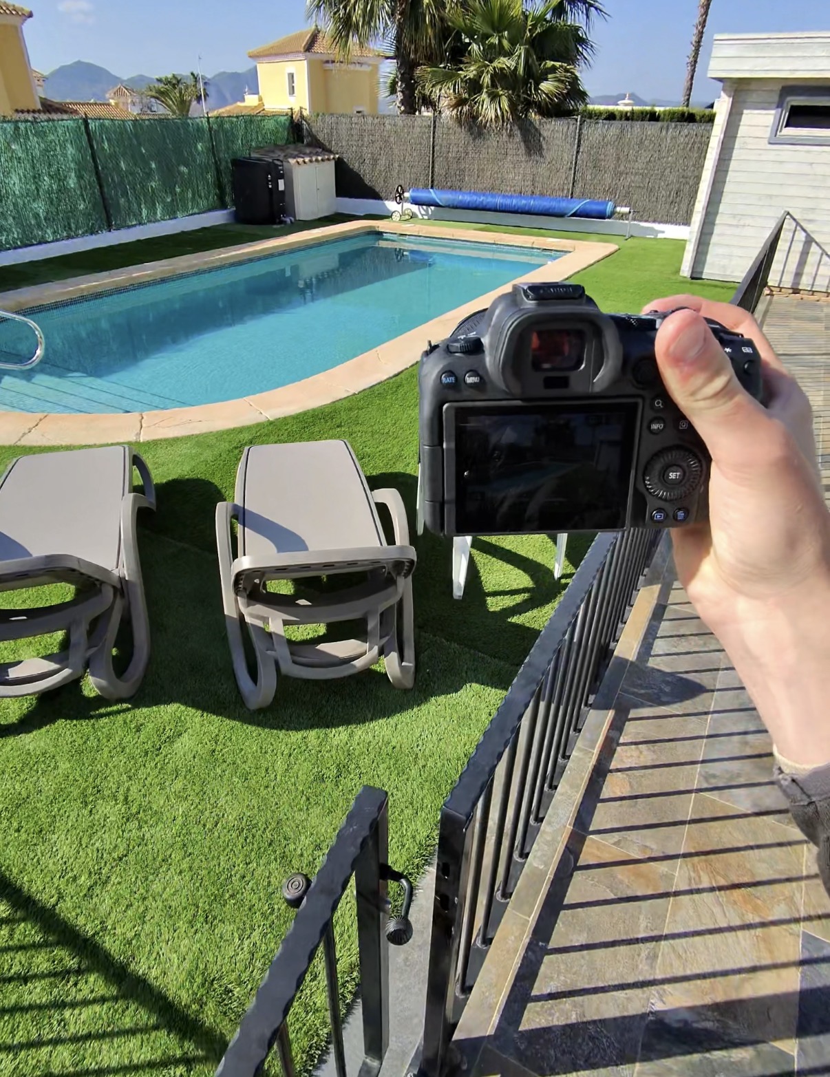 Shoot bij een villa met zwembad