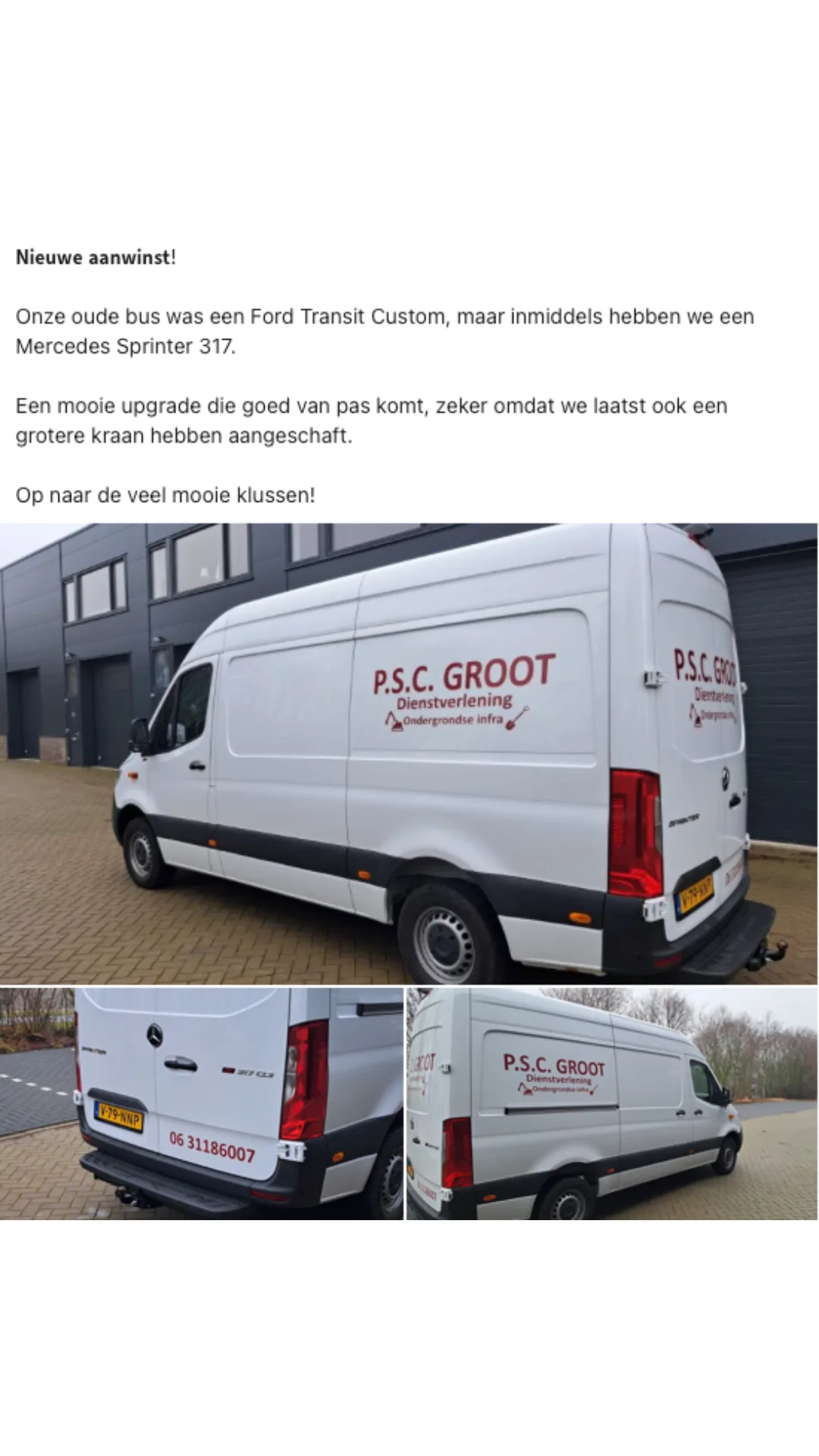 P.S.C. Groot LinkedIn bericht 1